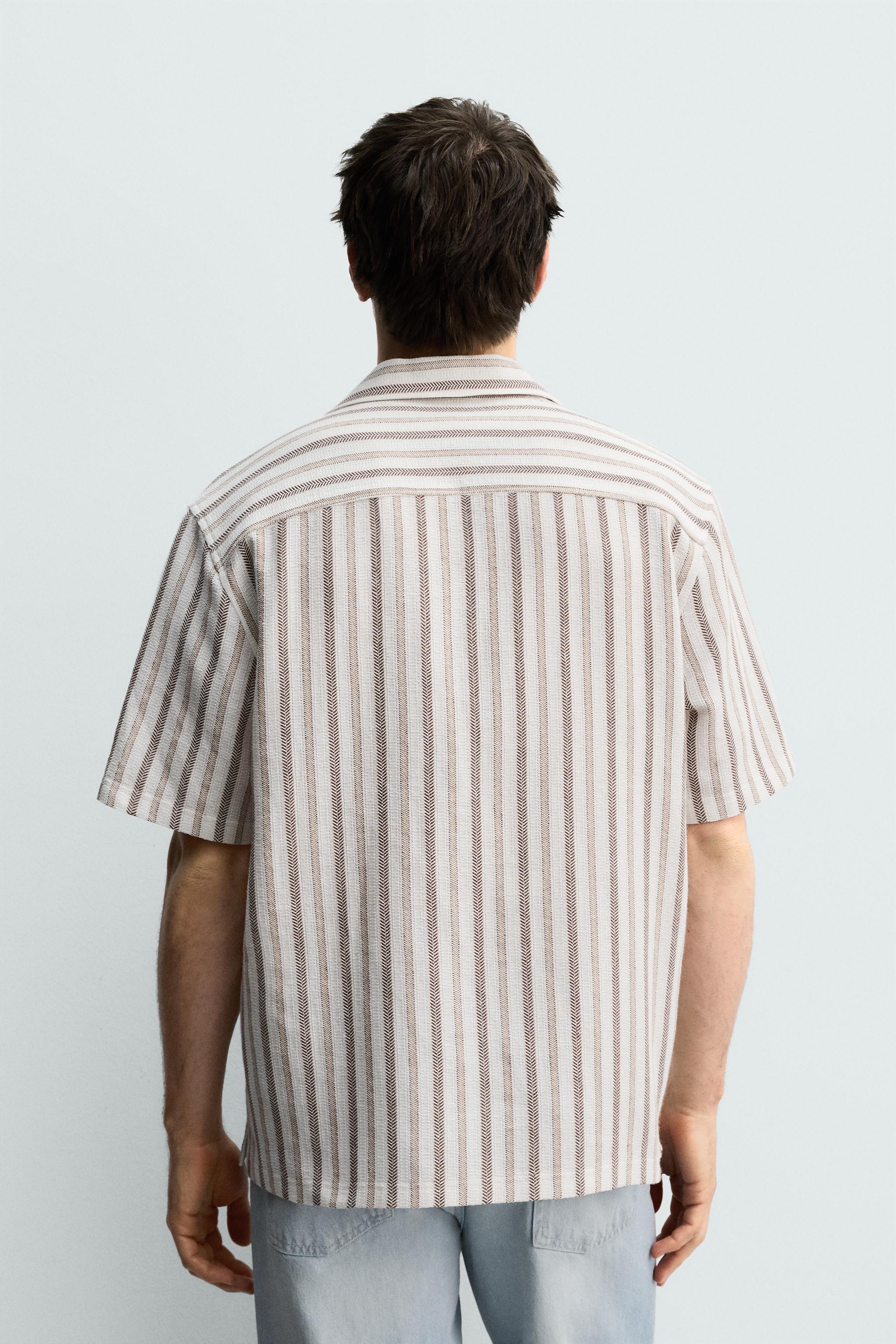 REGULAR FIT STRIPED JACQUARD SHIRT